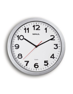MA-90536-95,Ceas de perete, D-35 cm, cifre arabe, cadran alb, MAUL Step - rama plastic argintie 2