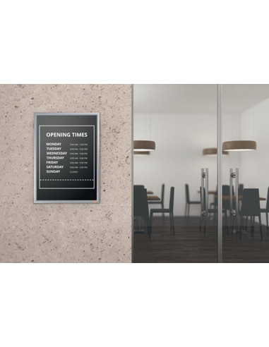 NB-1915577,Rama pentru perete NOBO Impression Pro, aluminiu, cu clip, A3, Gri