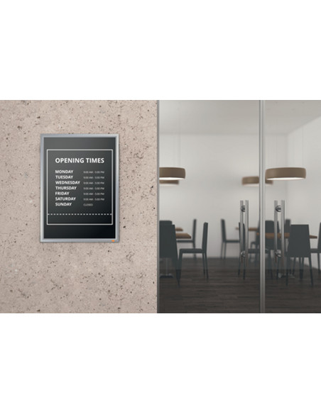 NB-1915577,Rama pentru perete NOBO Impression Pro, aluminiu, cu clip, A3, Gri