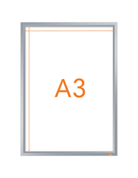 NB-1915577,Rama pentru perete NOBO Impression Pro, aluminiu, cu clip, A3, Gri