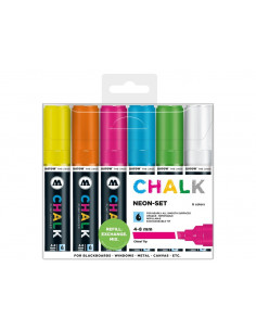 Set Molotow Chalk Marker Neon-Set, 4-8 mm, 6 buc