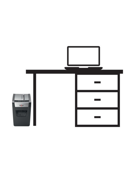 RX-2104573EU,Distrugator documente manual REXEL Momentum X410 Slim, P4, cross-cut, 10 coli, cos 23l, Negru