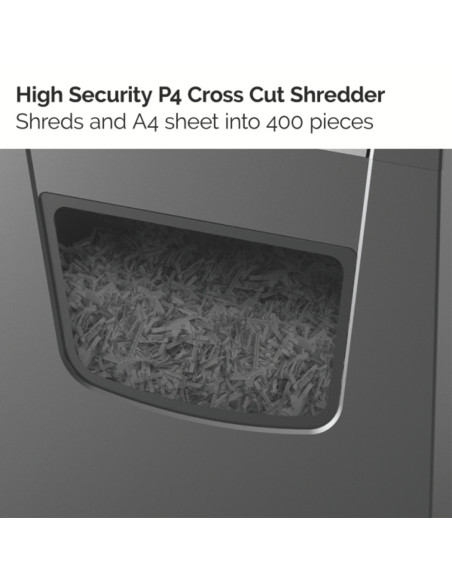 RX-2104573EU,Distrugator documente manual REXEL Momentum X410 Slim, P4, cross-cut, 10 coli, cos 23l, Negru