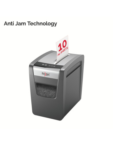 RX-2104573EU,Distrugator documente manual REXEL Momentum X410 Slim, P4, cross-cut, 10 coli, cos 23l, Negru