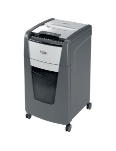 RX-2020300MEU,Distrugator documente automat REXEL Optimum 300M, P5, micro-cut, 300 coli, cos 60l, Negru-gri 2
