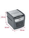 RX-2020300XEU,Distrugator documente automat REXEL Optimum 300X, P4, cross-cut, 300 coli, cos 60l, Negru-gri