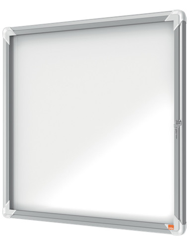 NB-1902558,Avizier NOBO Premium Plus, interior, otel emailat, 6x A4, cu usa si cheie, magnetic, Alb