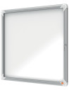 NB-1902558,Avizier NOBO Premium Plus, interior, otel emailat, 6x A4, cu usa si cheie, magnetic, Alb