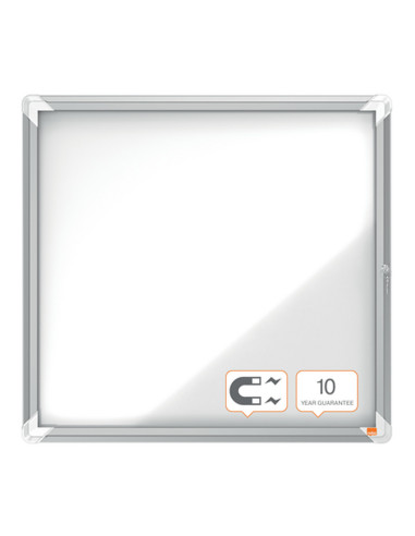 NB-1902558,Avizier NOBO Premium Plus, interior, otel emailat, 6x A4, cu usa si cheie, magnetic, Alb