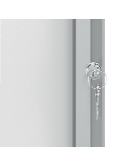 NB-1902558,Avizier NOBO Premium Plus, interior, otel emailat, 6x A4, cu usa si cheie, magnetic, Alb