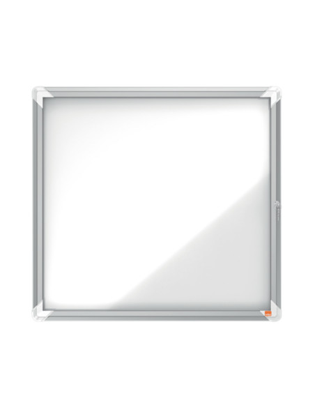 NB-1902558,Avizier NOBO Premium Plus, interior, otel emailat, 6x A4, cu usa si cheie, magnetic, Alb