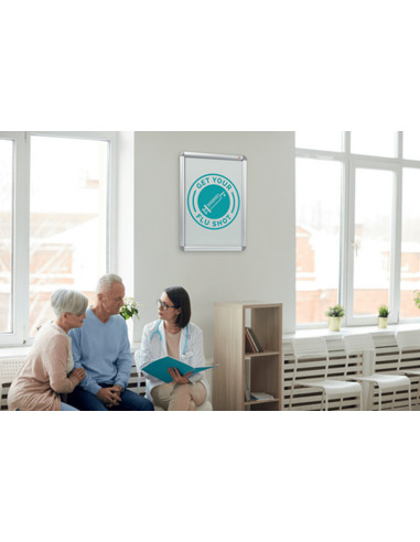 NB-1902211,Rama pentru perete NOBO, aluminiu, cu clip, A1, Gri