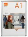 NB-1902211,Rama pentru perete NOBO, aluminiu, cu clip, A1, Gri