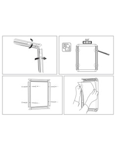 Rama pentru perete NOBO, aluminiu, cu clip, A2, Gri 2