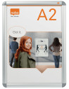 NB-1902212,Rama pentru perete NOBO, aluminiu, cu clip, A2, gri