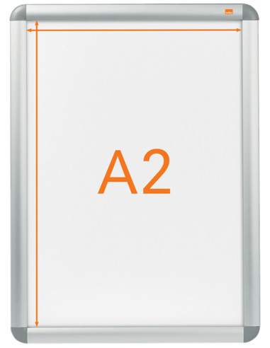 NB-1902212,Rama pentru perete NOBO, aluminiu, cu clip, A2, gri