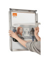 NB-1902212,Rama pentru perete NOBO, aluminiu, cu clip, A2, gri
