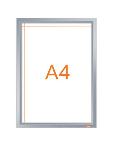 NB-1915578,Rama pentru perete NOBO Impression Pro, aluminiu, cu clip, A4, gri