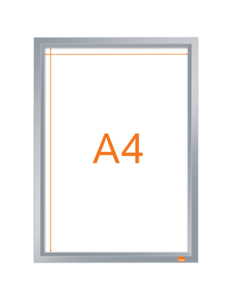 NB-1915578,Rama pentru perete NOBO Impression Pro, aluminiu, cu clip, A4, gri