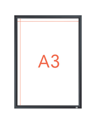 NB-1915581,Rama pentru perete NOBO Impression Pro, aluminiu, cu clip, A3, grafit