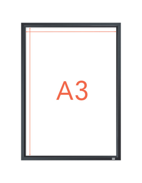 NB-1915581,Rama pentru perete NOBO Impression Pro, aluminiu, cu clip, A3, grafit
