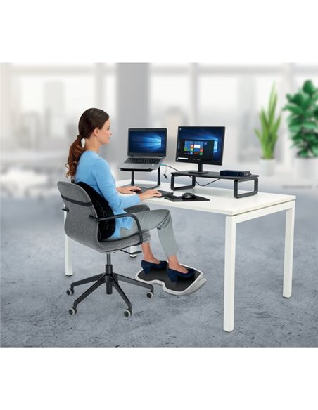 Suport ergonomic Kensington SoleMate SmartFit, pt picioare, inaltime/inclinatie ajustabile, gri/negr