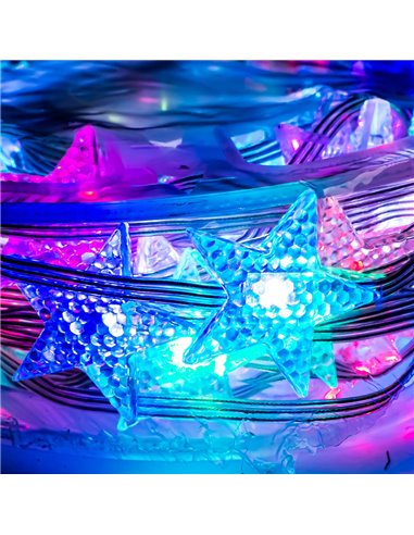 Instalatie pom Craciun, 60 becuri, 10 M, Motiv steluta