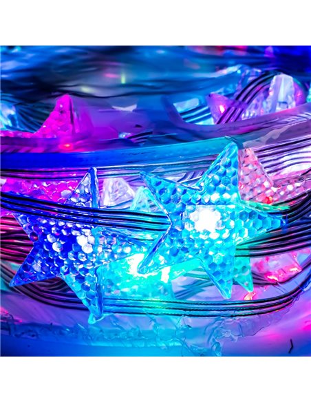 Instalatie pom Craciun, 60 becuri, 10 M, Motiv steluta