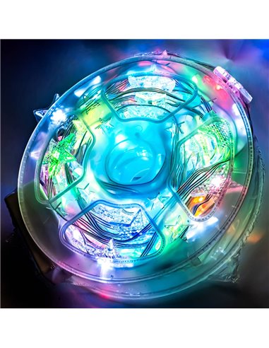 Instalatie pom Craciun, 60 becuri, 10 M, Motiv steluta