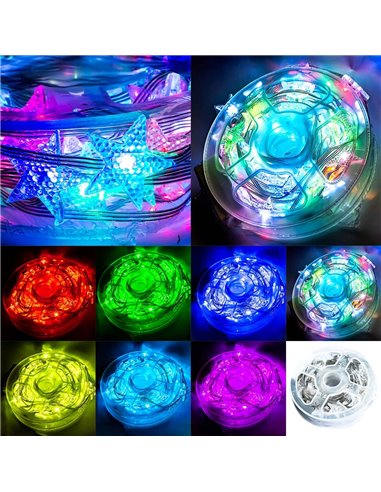 Instalatie pom Craciun, 60 becuri, 10 M, Motiv steluta