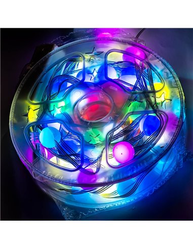 Instalatie pom Craciun, 60 becuri, 10 M, Motiv bec