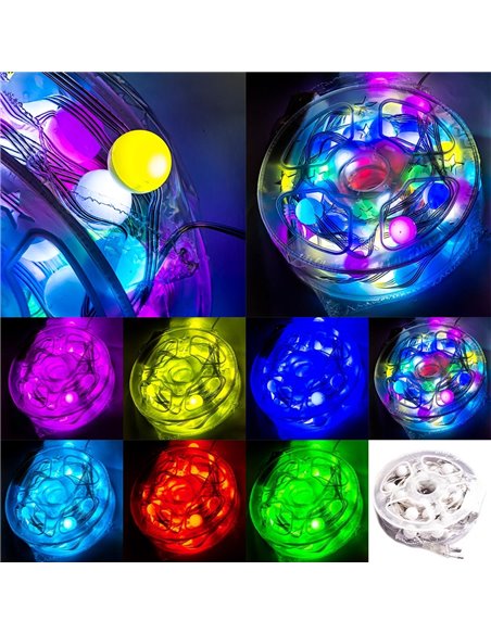 Instalatie pom Craciun, 60 becuri, 10 M, Motiv bec