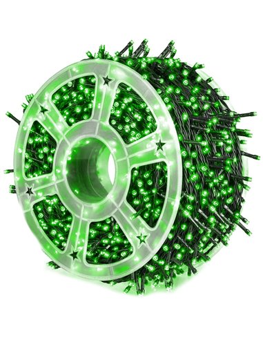 Instalatie pom Craciun, 240 becuri, 50 m, Verde