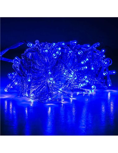 Instalatie pom Craciun, 140 becuri xenon, 11 M, Albastra