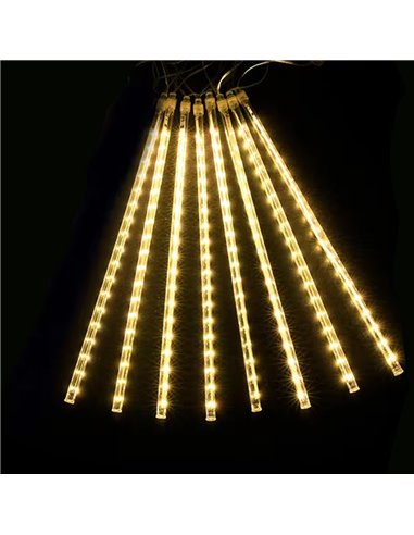 Instalatie de exterior, 8 turturi, 50 cm, Lumina calda