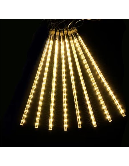 Instalatie de exterior, 8 turturi, 50 cm, Lumina calda