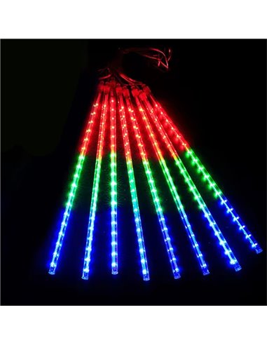 Instalatie de exterior, 8 turturi, 50 cm, Multicolora