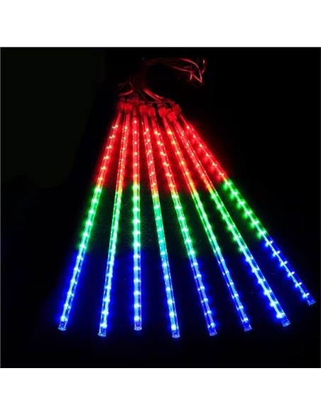 Instalatie de exterior, 8 turturi, 50 cm, Multicolora