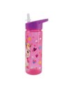 Sticla apa plastic cu pai S-COOL SC3105, 600 ml, Motiv unicorn