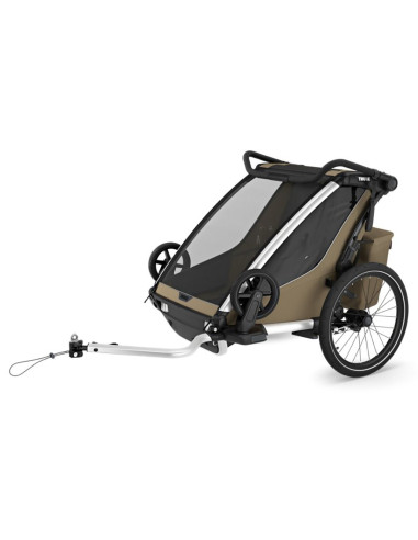 TA10201037,Carucior multisport double Thule Chariot Cross 2, Faded Khaki