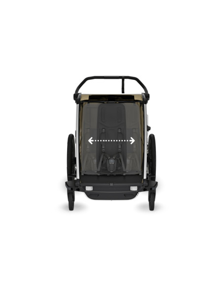 TA10201037,Carucior multisport double Thule Chariot Cross 2, Faded Khaki