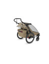 TA10201037,Carucior multisport double Thule Chariot Cross 2, Faded Khaki