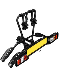 P668E,Suport 2 biciclete Peruzzo Siena 668E compatibil cu biciclete electrice cu prindere pe carligul de remorcare, Negru Mat