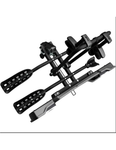 P668E,Suport 2 biciclete Peruzzo Siena 668E compatibil cu biciclete electrice cu prindere pe carligul de remorcare, Negru Mat