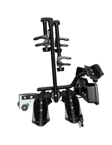 P668E,Suport 2 biciclete Peruzzo Siena 668E compatibil cu biciclete electrice cu prindere pe carligul de remorcare, Negru Mat