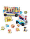 MD33272,Camion cu remorca, 28 cuburi din lemn cu litere si 3 figurine Paw Patrol, Patrula Catelusilor