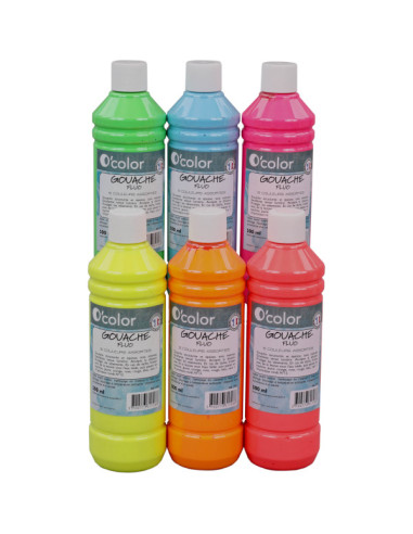 LFC1537,Guasa lavabila 6 x 500 ml, culori fluorescente