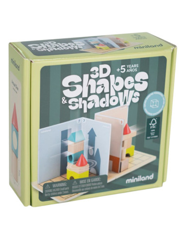ML46000,Joc cu provocari de logica si orientare spatiala, Forme 3D si umbre, de la 5 ani