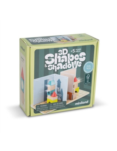 ML46000,Joc cu provocari de logica si orientare spatiala, Forme 3D si umbre, de la 5 ani