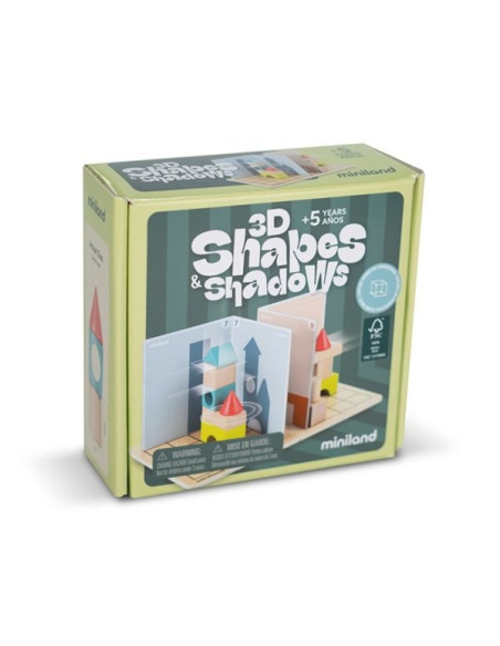 ML46000,Joc cu provocari de logica si orientare spatiala, Forme 3D si umbre, de la 5 ani